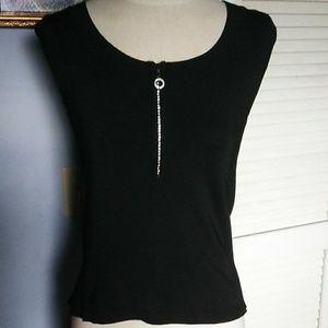 Black Cach'e Top w/Rhinestones